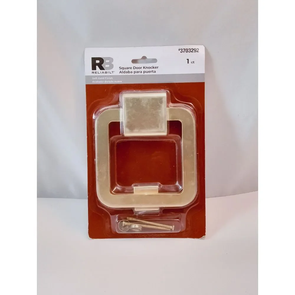 Reliabilt Square Soft Gold Door Knocker 4.5